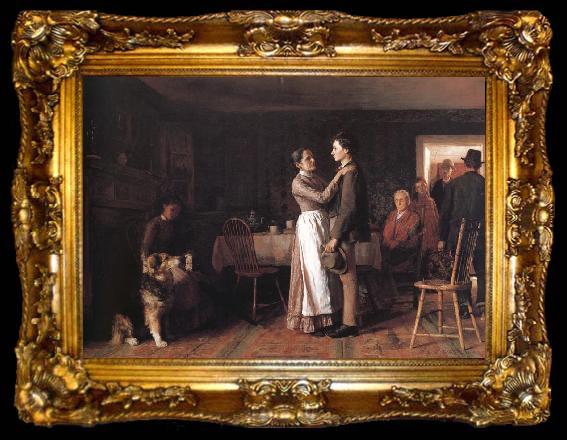 framed  Thomas Hovenden Breaking Home Ties, ta009-2
